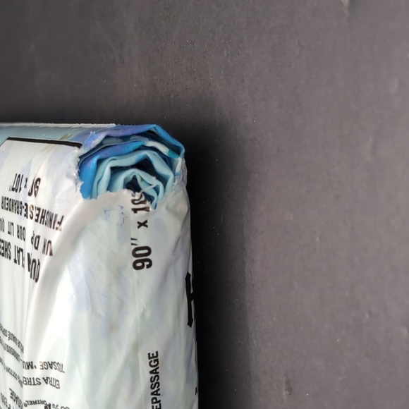 VGT, Heritage Blue Floral Muslin Queen Flat Sheet. - Picture 3 of 7